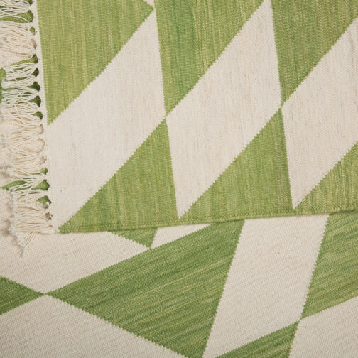 Jaipuri Kilim Cotton Dhurrie Hand Made Design For Home 2x3 Ft Blue - Image 2