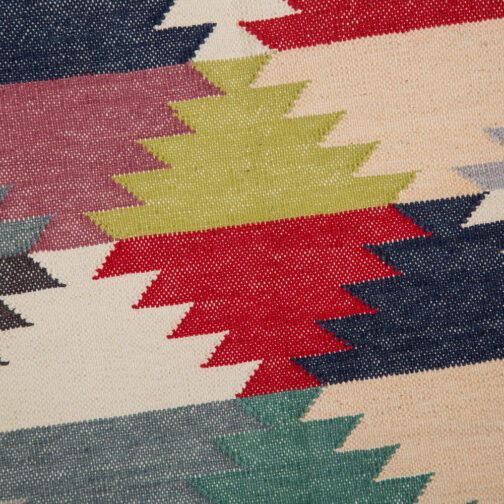 Modern Jaipuri Kilim Cotton Dhurries Hand Made Premium Design 3x5 Ft Grey - Image 2