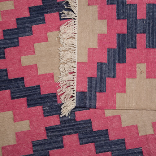 Jaipuri Kilim Modern Designer Cotton Dhurries Hand Made Collections 2x3 Ft - Image 2