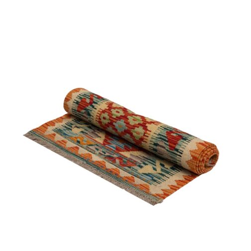 Afghan Kilim Dhurries Hand Made Traditional Premium Design 2.3x8.0 Ft Multi Color