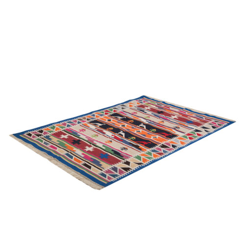 Cotton Dhurries Hand Made Modern Classic Design 4x6 Ft Multi Color - Image 2