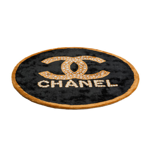 Hand Tufted Round Brand Design Carpet 6 Ft in Diameter Black - Image 2