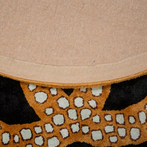 Hand Tufted Round Brand Design Carpet 6 Ft in Diameter Black - Image 3