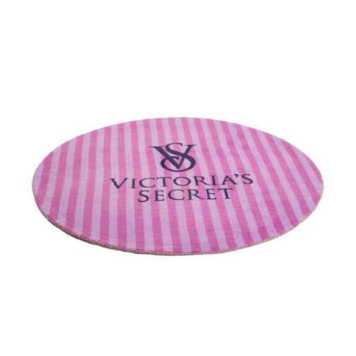 Hand Tufted Round Brand Design Carpet 4 Ft in Diameter Pink - Image 2