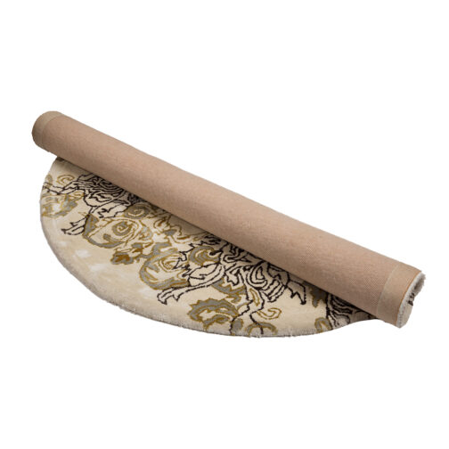 Hand Tufted Round Brand Design Carpet 6 Ft in Diameter Lite Cream - Image 4