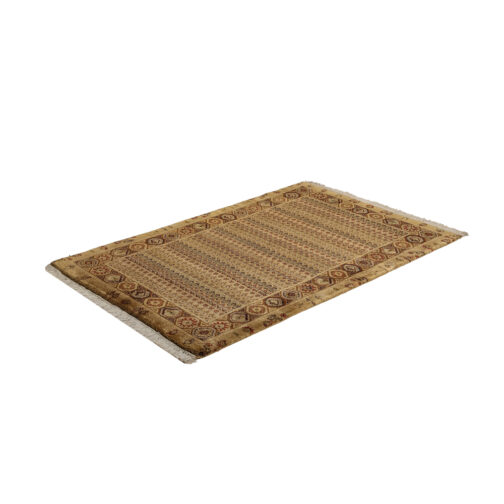 Hand Knotted Persian Design Carpet Rugs 3x5 Ft Gold - Image 2