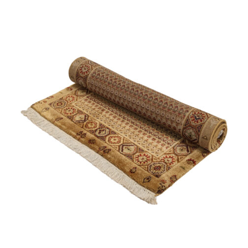 Hand Knotted Persian Design Carpet Rugs 3x5 Ft Gold - Image 4