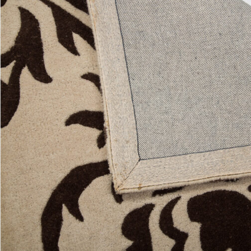 Hand Tufted Carpet Floral Design For Home 3x5 Ft Beige - Image 3