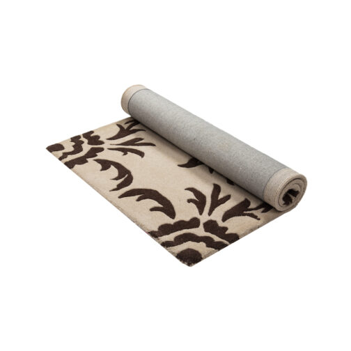 Hand Tufted Carpet Floral Design For Home 3x5 Ft Beige - Image 4