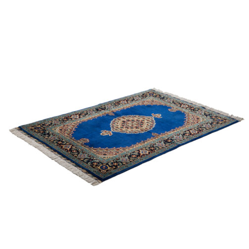 Hand Knotted Afghani Carpet Rugs For Home 3x5 Ft Blue - Image 2
