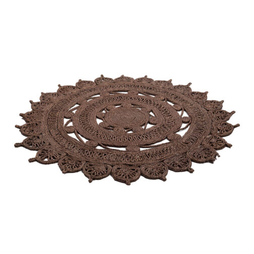 Jute Made Traditional Design Carpet  For Bedroom 5x5 Ft Round - Image 2