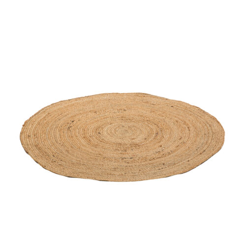 Jute Made Round Design Carpet Rugs For Home 3x3 Ft Natural - Image 2