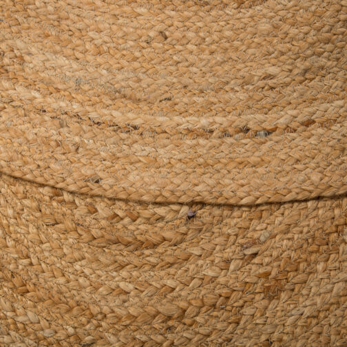 Jute Made Round Design Carpet Rugs For Home 3x3 Ft Natural - Image 3