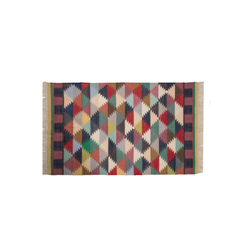 Modern Jaipuri Kilim Cotton Dhurries Hand Made Premium Design 3x5 Ft Grey