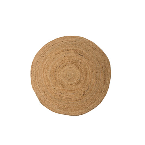 Jute Made Round Design Carpet Rugs For Home 3x3 Ft Natural