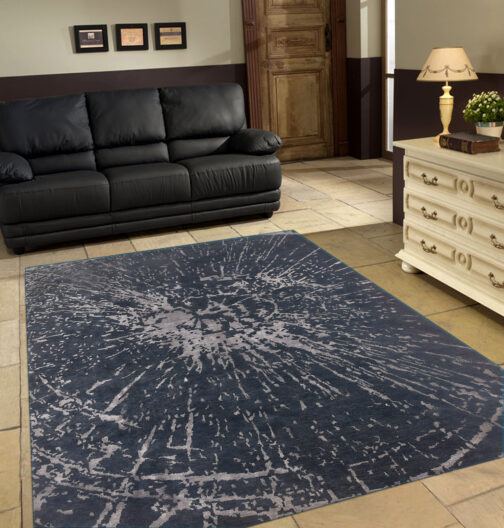 Hand Knotted Bamboo Silk Modern Carpet Rugs For Home 8x10 Ft Grey