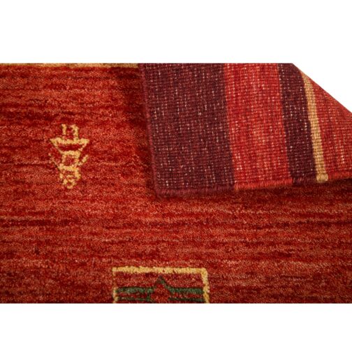 Handloom Knotted Hand Made Modern Carpet Rugs For Home 2x3 Ft Red - Image 2