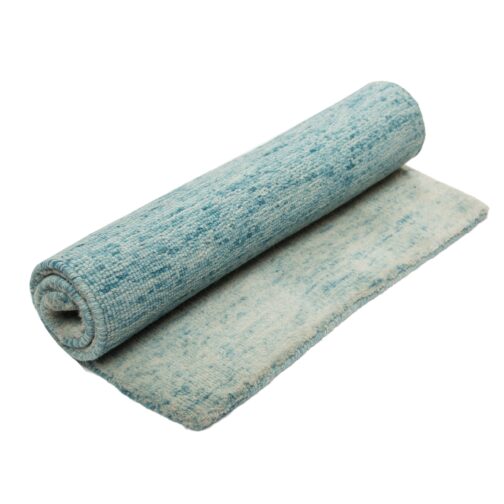 Handloom Knotted Hand Made Modern Carpet Rugs For Home Living Room 2x3 Ft Lite Blue - Image 4