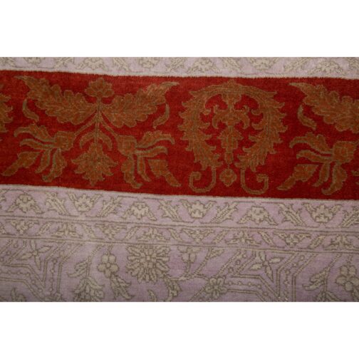 Hand Knotted Pure Silk BT Design Rugs Carpets For Home Living Room 2x3 Ft Cream - Image 3