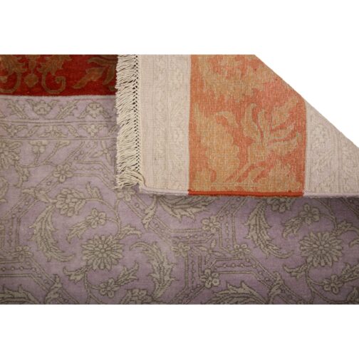Hand Knotted Pure Silk BT Design Rugs Carpets For Home Living Room 2x3 Ft Cream - Image 2