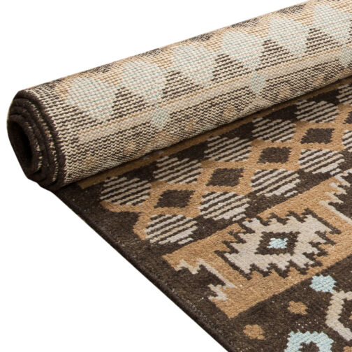 Hand Knotted Moroccan Design Carpet Rugs For Home 5.6x8 Ft Brown - Image 3