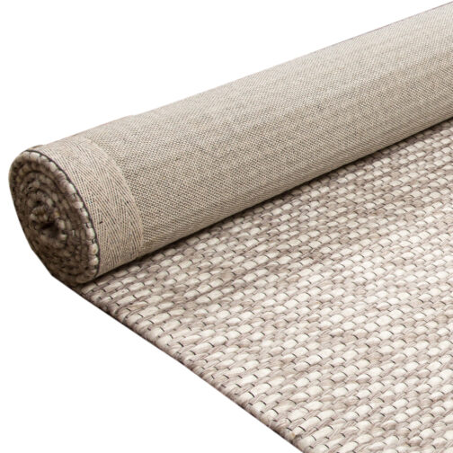 Handwoven Woolen Jacquard Rugs Carpet For Home Living Room 5.6x8 Ft Beige - Image 3