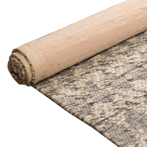Handwoven Woolen Jakart Rugs Carpet For Home Living Room 5.6x8 Ft Grey - Image 3