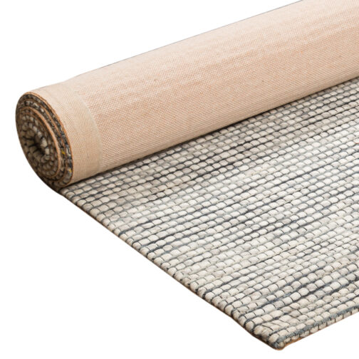 Handwoven Woolen Jakart Rugs Carpet For Home Bedroom 5.6x8 Ft Grey - Image 3