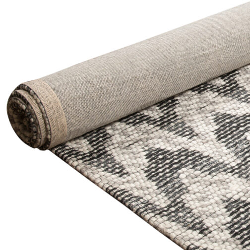 Handwoven Woolen Jakart Rugs Carpet For Home Living Room Bedroom 5.6x8 Ft Cream - Image 4
