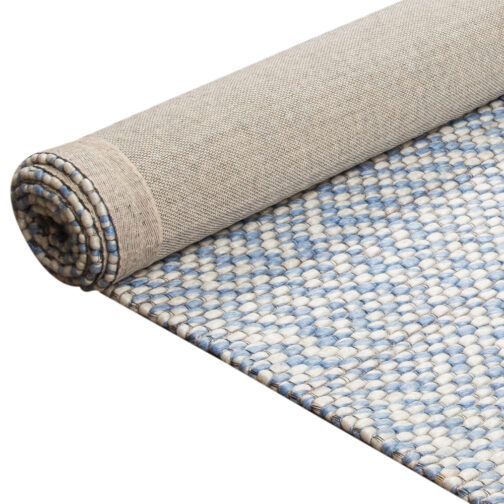 Handwoven Woolen Jakart Rugs Carpet For Home Living Room 5.6x8 Ft Blue - Image 3