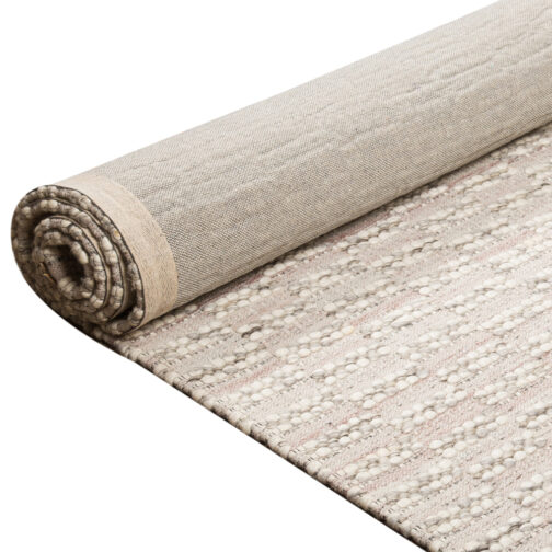Handwoven Woolen Jakart Rugs Carpet For Home 5.6x8 Ft Pink - Image 3