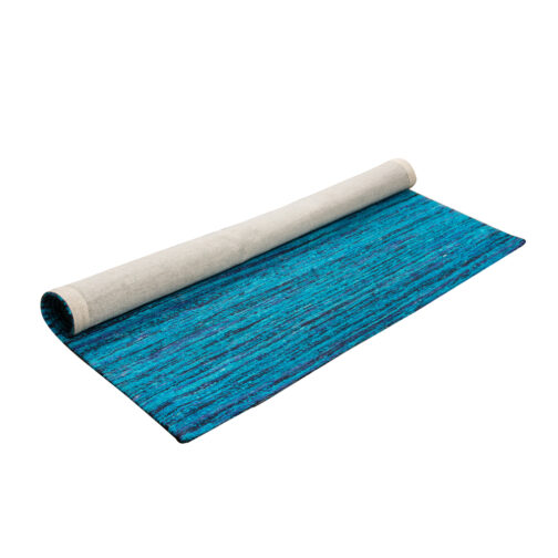 Handwoven Woolen Jakart Rugs Carpet For Home 5.6x8 Ft Blue - Image 4