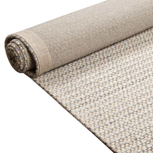Handwoven Woolen Jakart Rugs Carpet For Home Bedroom Drawing Room5.6x8 Ft Beige - Image 3