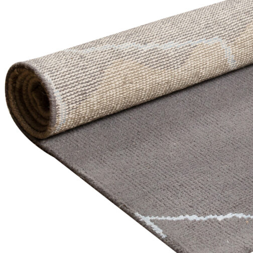 Hand Knotted Moroccan Design Carpet Rugs For Home Bedroom 5.6x8 Ft Grey - Image 3