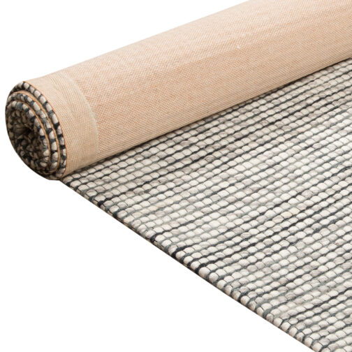 Handwoven Woolen Jakart Rugs Carpet For Home Bedroom Drawing Room5.6x8 Ft Grey - Image 3