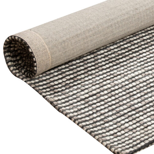Handwoven Woolen Jakart Rugs Carpet For Living Room 5.6x8 Ft Grey - Image 3