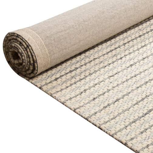 Handwoven Woolen Jakart Rugs Carpet For Bedroom 5.6x8 Ft Ivory - Image 3