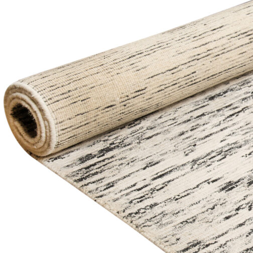 Handloom Loom Knotted Tencel Silk Rugs For Home 5.6x8 Ft Beige - Image 3