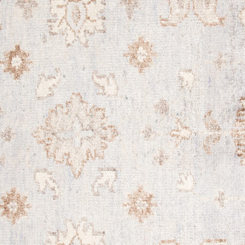 Hand Knotted Vintage Oushak Design Carpet Rugs For Home 5.6x8 Ft Lite Blue - Image 2