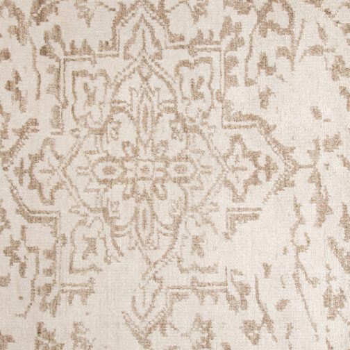 Hand Knotted Vintage Oushak Design Carpet Rugs For Home 5.6x8 Ft Cream - Image 2