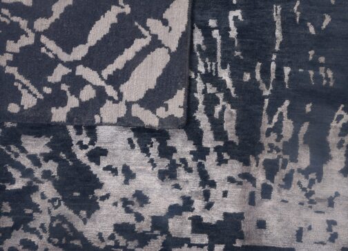 Hand Knotted Bamboo Silk Modern Carpet Rugs For Home 8x10 Ft Grey - Image 3