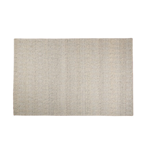 Handwoven Woolen Jakart Rugs Carpet For Home Bedroom 5.6x8 Ft Beige
