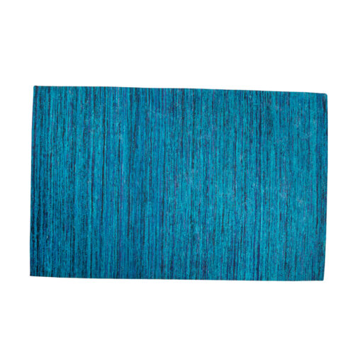 Handwoven Woolen Jakart Rugs Carpet For Home 5.6x8 Ft Blue