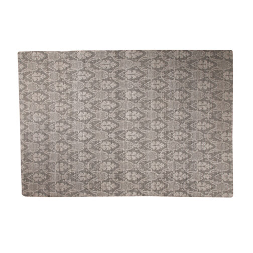 Handwoven Woolen Jakart Rugs For Living Room 5.6x8 Ft Grey