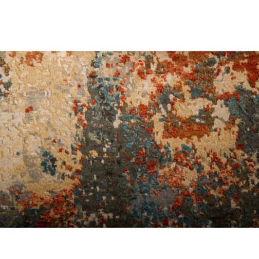 Hand Knotted Wool and Cotton Modern Design Rugs For Home 2x3 Ft Multi Color