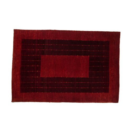Hand Knotted Wool and Cotton Lori Buff Design Rugs For Home 2x3 Ft Red