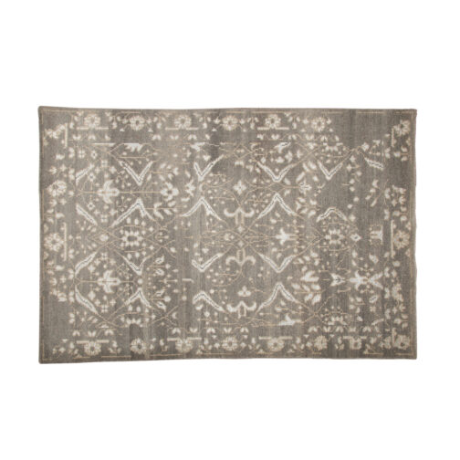 Hand Knotted Moroccan Design Carpet Rugs For Home 5.6x8 Ft Grey
