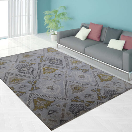 Hand Knotted Moroccan Design Carpet For Living Room, Hotels, High Traffic Area Rugs Multi