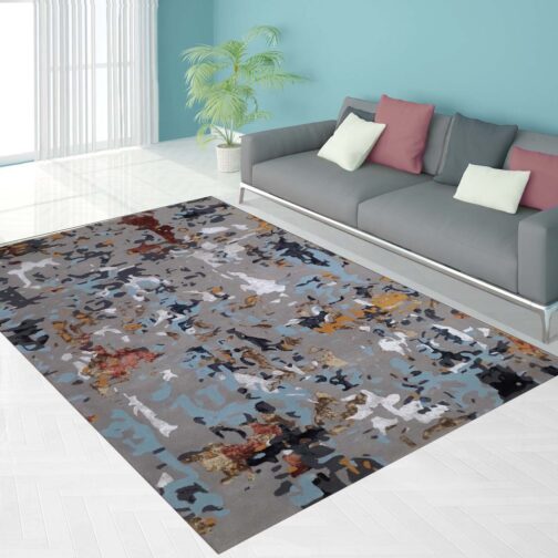 Hand Tufted Modern Design Wool Viscose Carpet For Home, Hotels, High Traffic Area Rugs