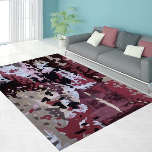 Hand Tufted Modern Design Wool Viscose Carpet For Home, Hotels, High Traffic Area Rugs